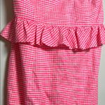 Lilly Pulitzer Women's Lowe Pink Gingham Strapless Dress Size 4 Photo 2