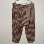 PACT Harbour Relaxed Pant in Husk Stripe Size XXL Brown Cotton Hemp Fall White Photo 5