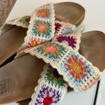 Dirty Laundry Plays Natural Multi Crochet Espadrille Flatform Slide Sandals Photo 5