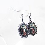 Handmade Gothic Victorian "The Harlequin Trickster" Gothic Monkey Bat Wing Earrings Photo 3