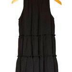 Ann Taylor Eyelet Tiered Swing Sleeveless Dress Black XSP Photo 0