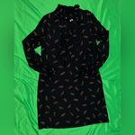 Hobbs London Elegant Black Mini Dress with Brown Accents size 4 Photo 4