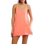 Free People movement hot shot mini dress neon coral size medium new with tags Pink Photo 3