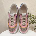 Gucci Authentic GG Supreme Monogram Perforated Womens Platform 55mm Sneaker 41 Photo 3