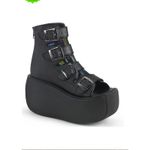 Demonia  Black Violet Platform Open-Toe Boots Size 7 Photo 11