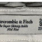 Abercrombie & Fitch The Super Skinny Ankle Mid Rise White Denim Jeans Size 24 00 Photo 2