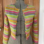 Blue Blush Rainbow Daze Knit Crop Cardigan - Size Medium Photo 4