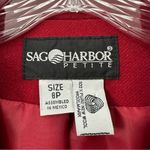 Vintage Sag Harbor 100% Wool Blazer Jacket Academia Preppy Holiday Office W 8P Red Photo 7