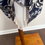 Maggy London Dress Midi Floral Sheath Long Sleeve Lined Cocktail Travel Blue Photo 10