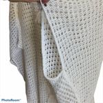 Trina Turk Women's White Anja Fringed Poncho Short Sleeve Sweater SMALL Photo 3