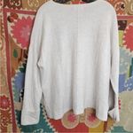 Akini  Cream White Drop Shoulder Sweater Center Seam Soft XL Photo 2