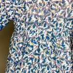 Creative Bee Blue Abstract Printed India Bohemian Open Light Cardigan Photo 4