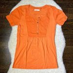 Martin + Osa Orange 100% Supima Combed Cotton Short Sleeve Button Top Size XS Photo 0