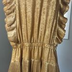 TCEC  Gold Pleated/ruffle Dress Photo 0