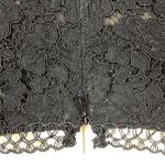 EXPRESS Black Lace Ruffle Long Sleeve Top with Mock Neck Zipper Back Size XS Photo 8