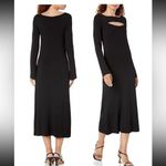 Equipment  Femme Emelienne Long Sleeve Cutout Knit Midi Dress Black Bodycon XS Photo 1