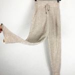 Free People Intimately Around the Clock Oatmeal Ribbed Knit Jogger XS Cozy Photo 9