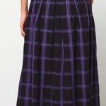 Mara Hoffman Tulay Midi Skirt Penny Plaid Black And Purple Photo 1