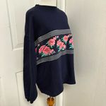 Vintage Floral Double Sided Sweatshirt Size L Photo 1