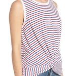 BP NWOT Red White & Blue Striped Front Knot Top Photo 0