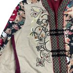 Norm Thompson Women's Vintage Long Sleeve Cream Mandarin Collar Tang Suit Medium Tan Photo 2