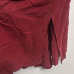 August Silk  Red 3/4 Sleeve Button Down Shirt Photo 4