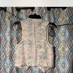 Women's Pink and Blue Patterned Vintage Vest Size 4 Photo 3