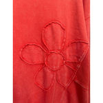easel Flower Patch Mineral Washed Terry Knit Boho Red Size S Photo 4