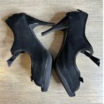 White House | Black Market  Peep toe suede leather Arianna bow heels size 6.5 Photo 10