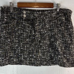 Lulu's XL Tweed Black and Gold Mini Skirt NEW Photo 0