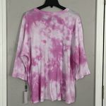 Calvin Klein  Plus Tie dye Womens Crewneck T-Shirt in Pink size 2X Photo 3