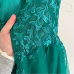STACEES Hunter Green A Line Tulle Homecoming Dress Size 12 NWT Photo 6