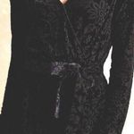 Saylor  Anthropologie Black Burnout Velvet Floral Romper Women’s Size S Small Photo 0