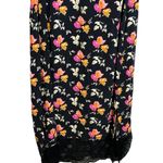 ZARA  Moody Floral‎ Print and Lace Slip Midi Dress Small Photo 3