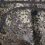 Monique Lhuillier  Silver & Gold Brocade Floral Pencil Skirt Size 2 Photo 3