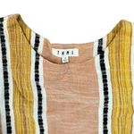 THML  Ruffle Sleeve Striped Cotton Top with Fringe Hem Size S Boho Festival Style Photo 5