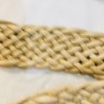 New Size 16 Braided Belt with Leather and Gold Hardware Photo 2
