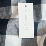 Sugar Lips Sugar + Lips Black and White Check Sleeveless Tie Front Cropped Blouse NWT Photo 4