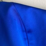 Mac Duggal  Rhinestone-Strap Satin Mini Dress Indigo Photo 6