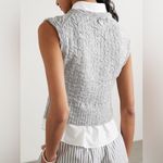 Acne Studios  Layered Gray Marabou Waistcoat Cable Knit Vest XS Photo 1