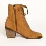 JoyFolie Bonnie Boot in Pecan Tooled Leather Lace Up Western Cowgirl Boots US 9 Tan Photo 2