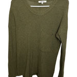 Madewell  XS‎ Olive Green Knit Sweater Pocket Pullover Casual Everyday Photo 0
