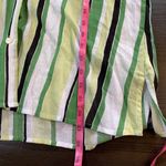 Old Navy  Button Shirt Women XL Green Striped Cotton Gauze Semi Sheer Perfect Fit Photo 8