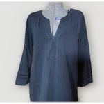 J.Crew Women’s Large Black Cotton Crochet Trim Tunic Dress Coverup Boho Resort Photo 1