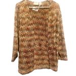 Alfred Dunner  Chevron Knit Cardigan Women 1X Colorful Fall Business Casual Photo 2