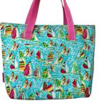 Lilly Pulitzer You Gotta Regatta Insulated Beach Tote Cooler Shopping sailboats Photo 7