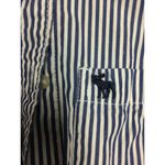 Abercrombie & Fitch abercrombie Girls Long Sleeve Button Shirt Size S Blue White Cotton Striped Photo 2