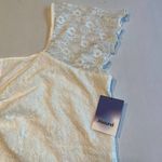 Abound  Cream Lace Ruffle Sleeve Square Neck Crop Top - Size‎ XL Photo 3