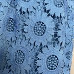 Talbots  Dress Sunflower Lace Sheath Short Sleeve Cornflower Blue Size 6 Feminine Photo 7
