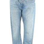 Levi's Women's Blue High Waist Frayed Raw Hem Straight Leg Denim Jeans Pants 28 Photo 0